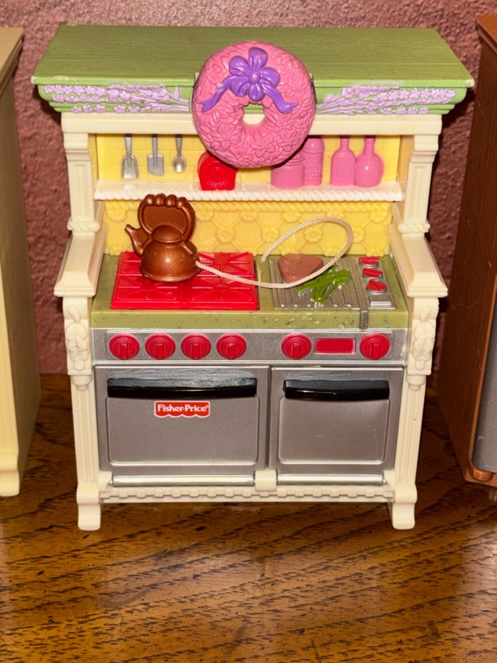 Vintage Fisher Price Loving Family ~ Dollhouse Stove Oven with Sounds